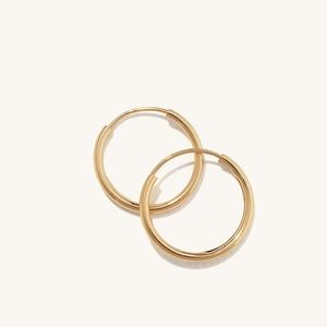 Mejuri Small Hoops 14k Yellow Gold